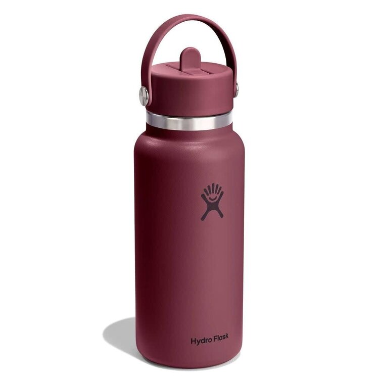 HYDRO FLASK HYDRO FLASK 32 Oz Wide Flex Straw Cap Burgundy
