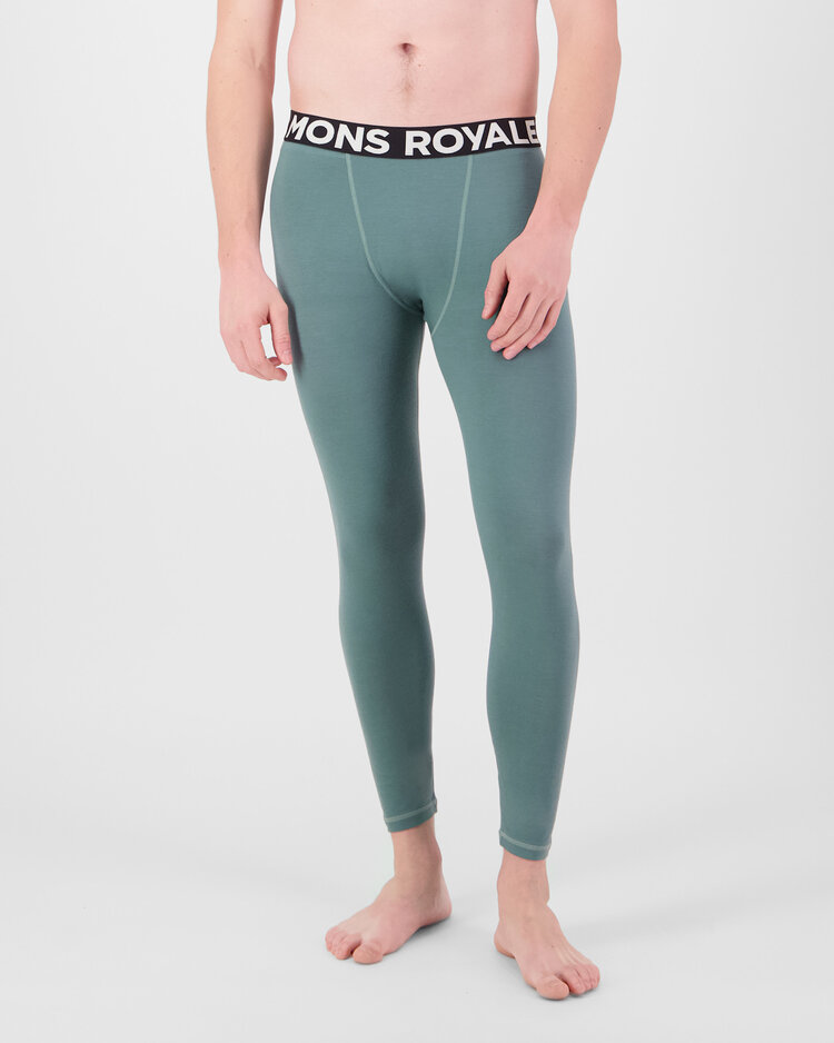 MONS ROYALE MONS ROYALE Mens Cascade Merino Base Layer Legging Burnt Sage
