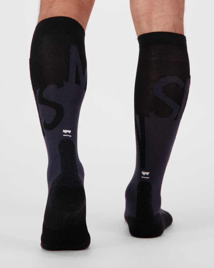 MONS ROYALE MONS ROYALE Unisex Ultra Cushion Merino Snow Sock Black / 9 Iron