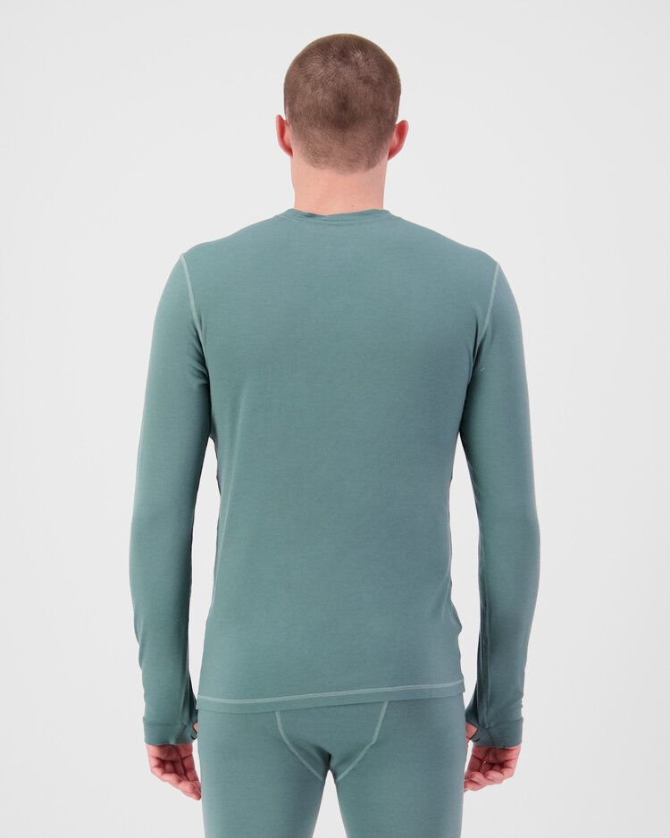 MONS ROYALE MONS ROYALE Mens Cascade Merino Base Layer Long Sleeve Burnt Sage