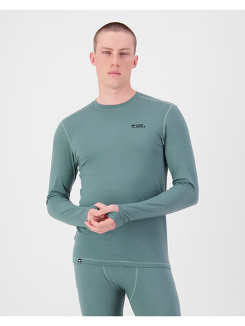 MONS ROYALE MONS ROYALE Mens Cascade Merino Base Layer Long Sleeve Burnt Sage