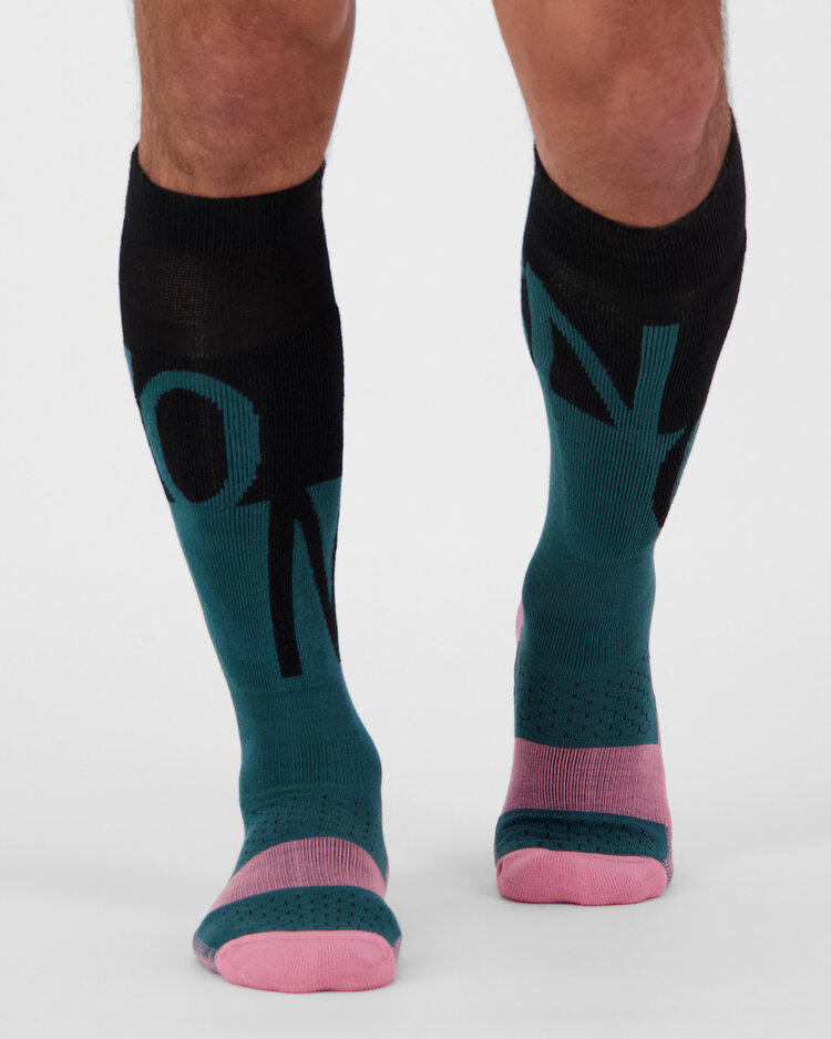 MONS ROYALE MONS ROYALE Unisex Ultra Cushion Merino Snow Sock Jasper / Black