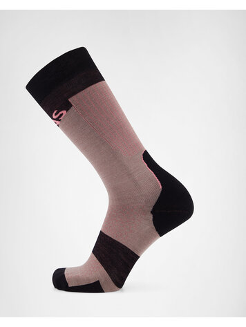 MONS ROYALE MONS ROYALE Unisex Pro Lite Merino Snow Sock Cinder / Flamingo / Black