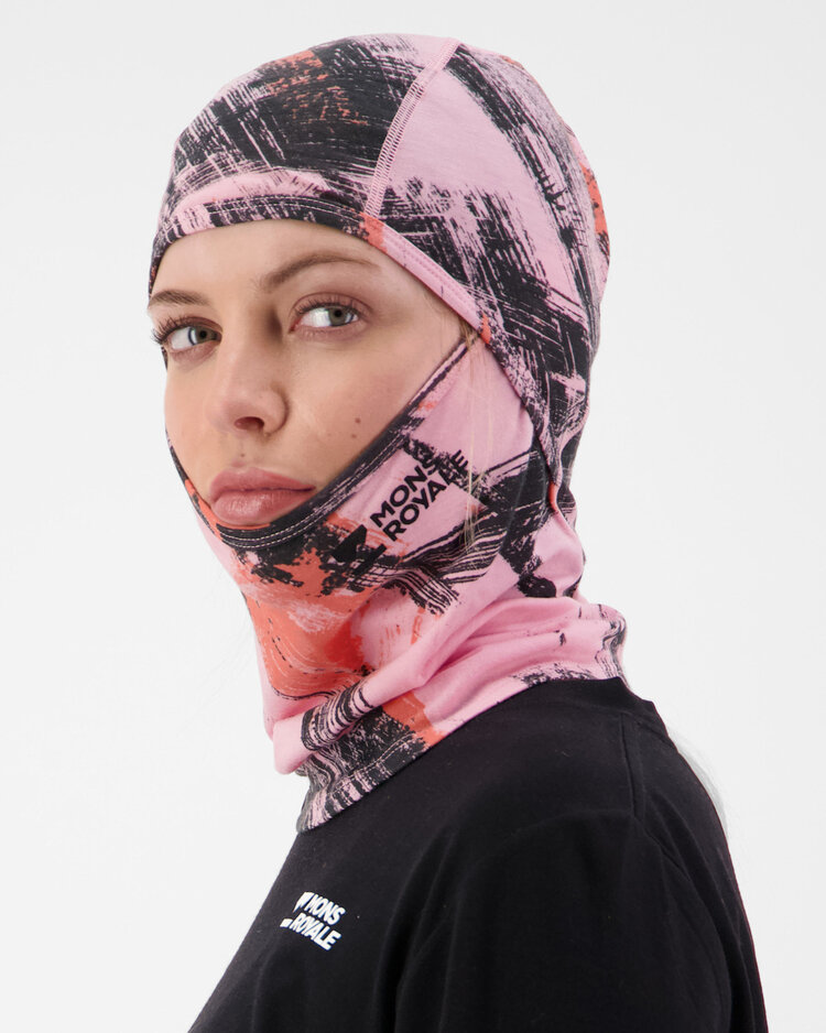 MONS ROYALE MONS ROYALE Unisex Santa Rosa Merino Balaclava Paintbrush Pink