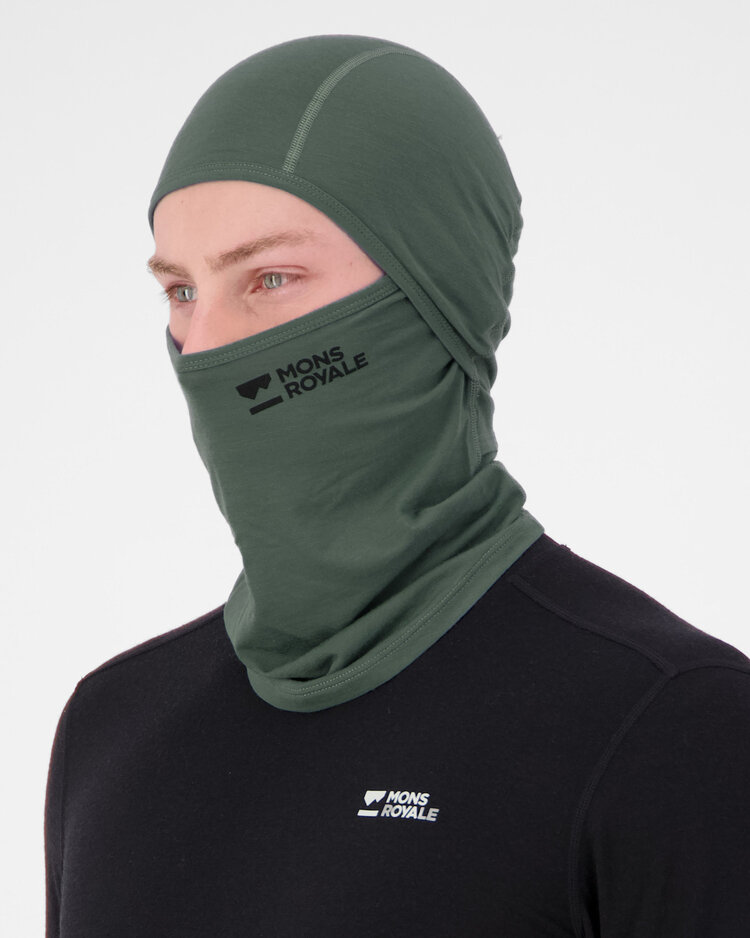 MONS ROYALE MONS ROYALE Unisex Santa Rosa Merino Balaclava Burnt Sage