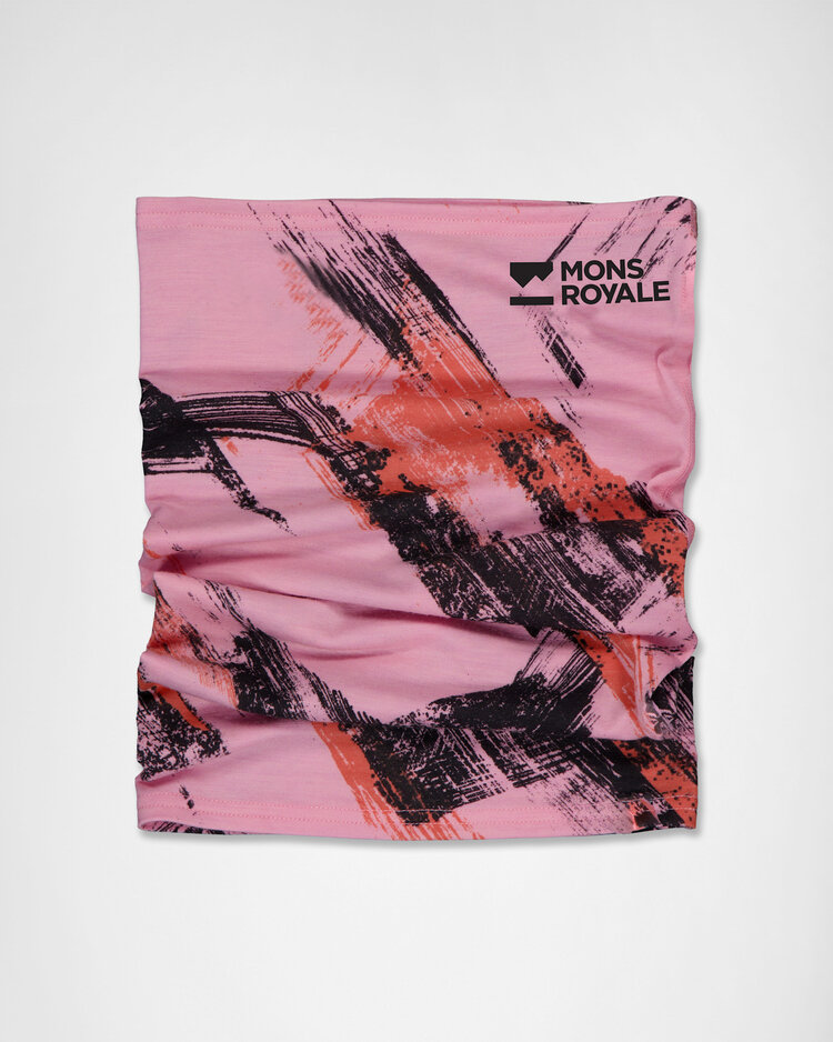 MONS ROYALE MONS ROYALE Unisex Daily Dose Merino Neckwarmer Paintbrush Pink