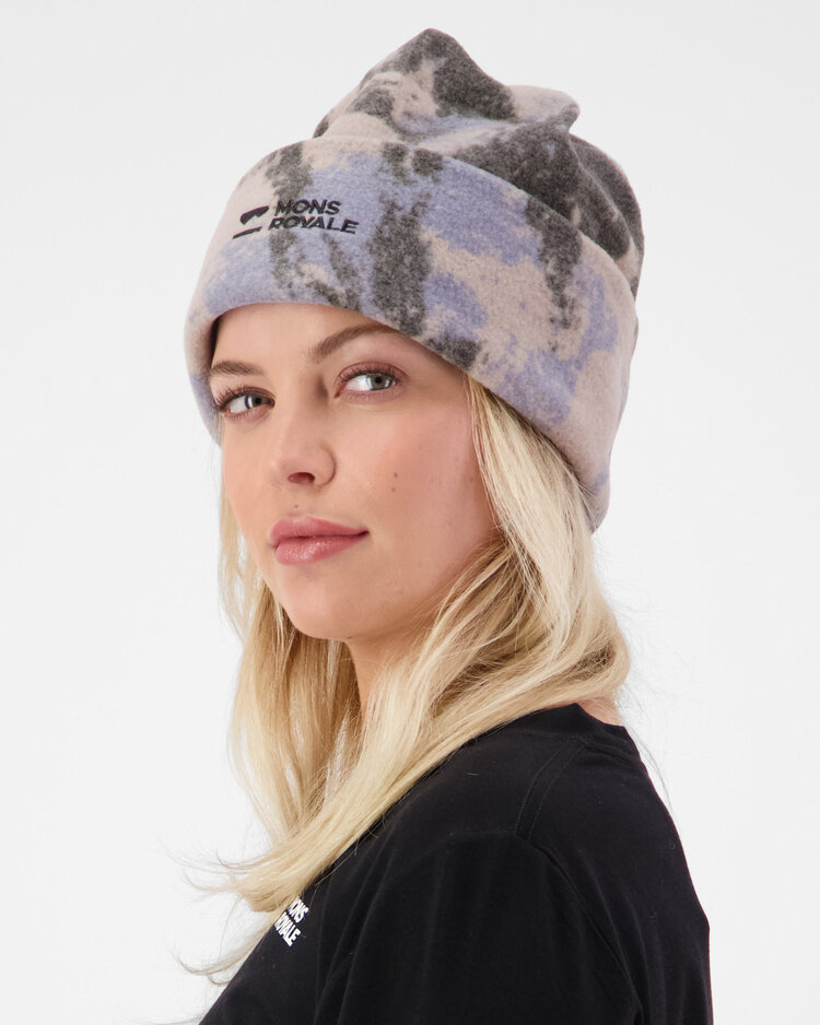 MONS ROYALE MONS ROYALE Unisex Pileup Wool Fleece Beanie Mtn Camo Moonstone