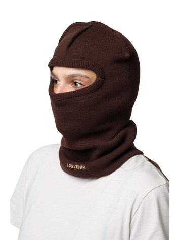 SOUVENIR SOUVENIR Printed Burglar Mask Chocolate