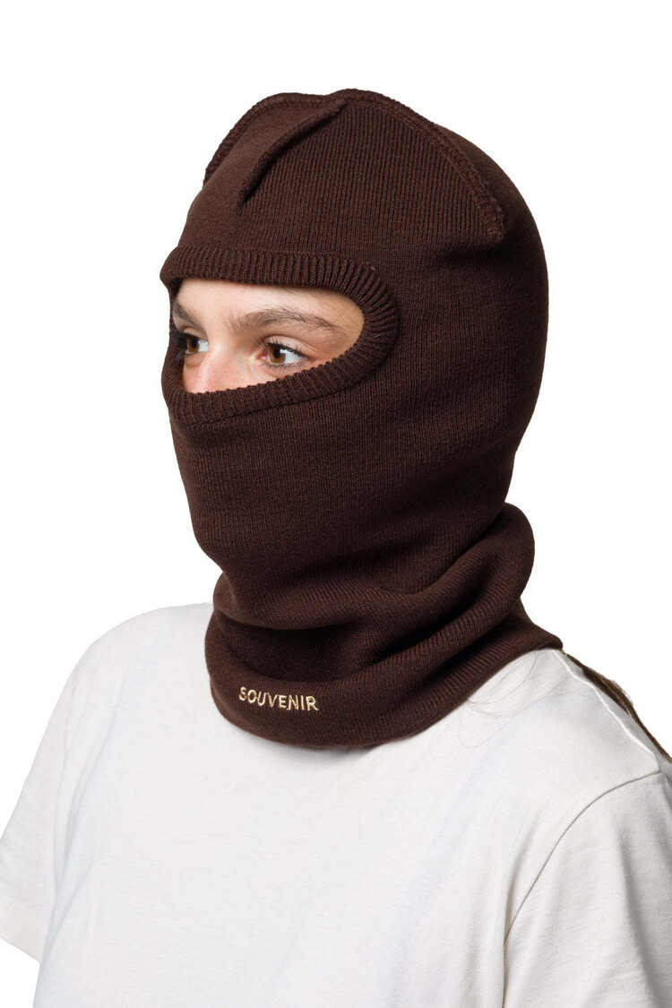 SOUVENIR SOUVENIR Printed Burglar Mask Chocolate