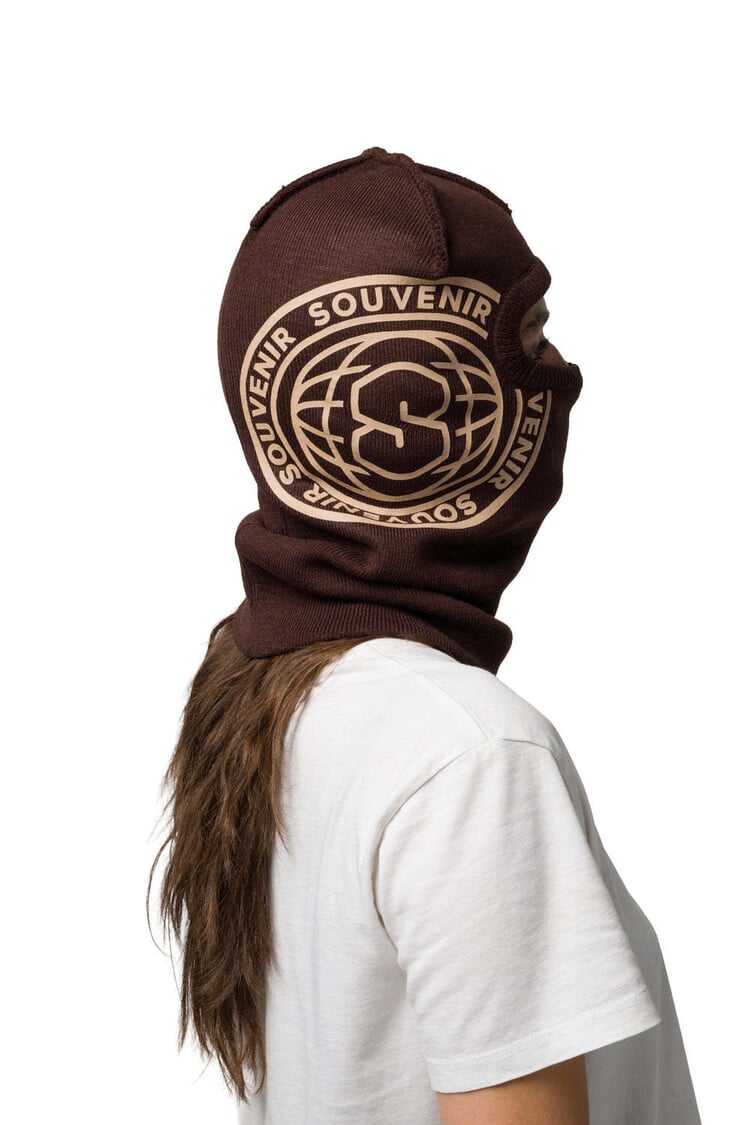 SOUVENIR SOUVENIR Printed Burglar Mask Chocolate