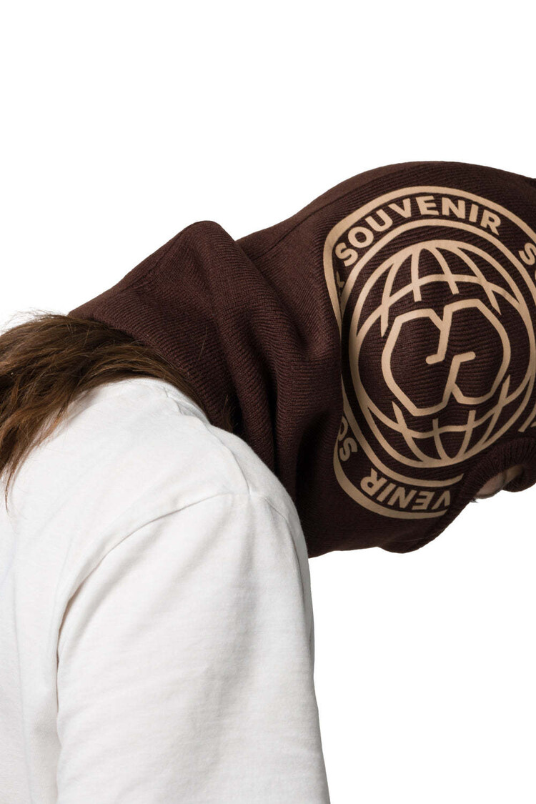 SOUVENIR SOUVENIR Printed Burglar Mask Chocolate