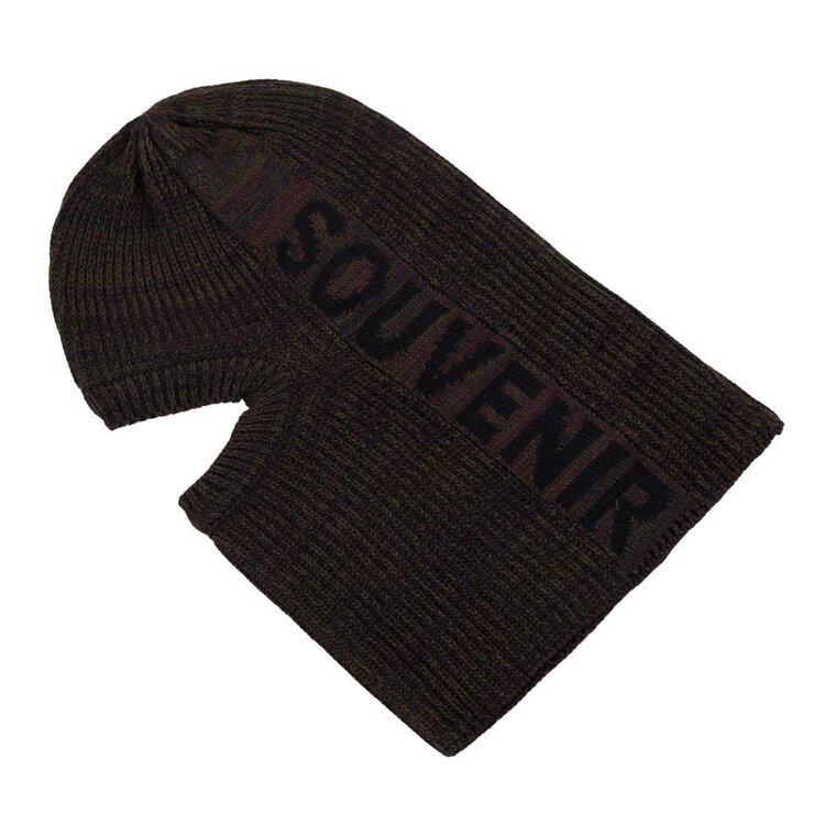 SOUVENIR SOUVENIR Multi Yarn Burglar Mask Chocolate