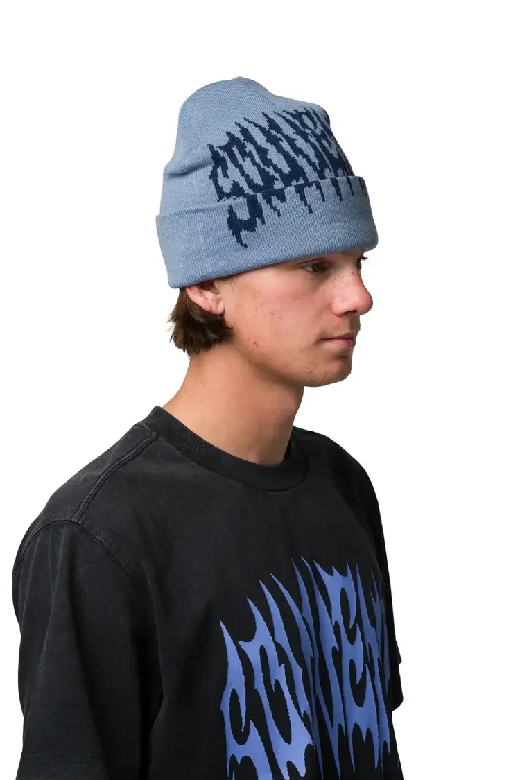 SOUVENIR 53B SOUVENIR DIRTY CUFF BEANIE BLUE FOG