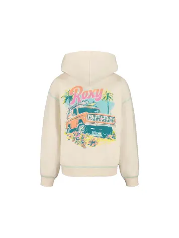 ROXY ROXY Girls Coastal Cruiser Zip Hoodie Oatmeal Heather
