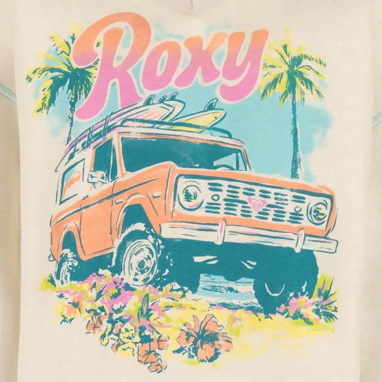 ROXY ROXY Girls Coastal Cruiser Zip Hoodie Oatmeal Heather