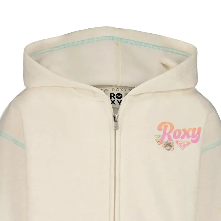 ROXY ROXY Girls Coastal Cruiser Zip Hoodie Oatmeal Heather