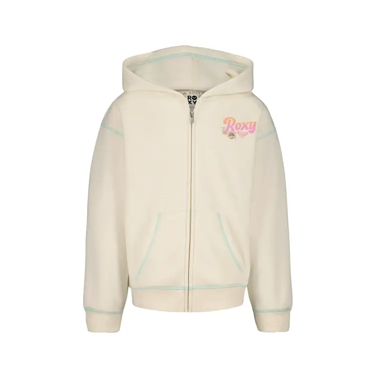 ROXY ROXY Girls Coastal Cruiser Zip Hoodie Oatmeal Heather