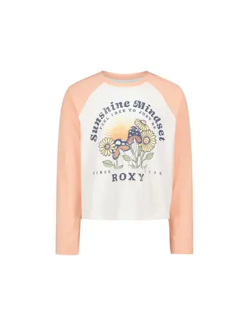 ROXY ROXY Girls Sunshine Mindset Ls Tee Coral Pink Heather