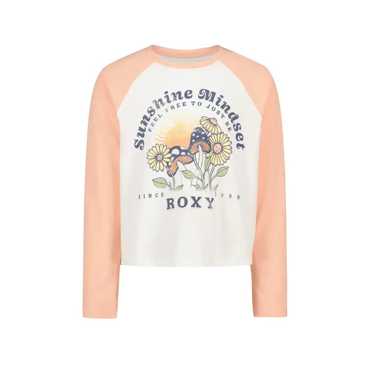 ROXY ROXY Girls Sunshine Mindset Ls Tee Coral Pink Heather
