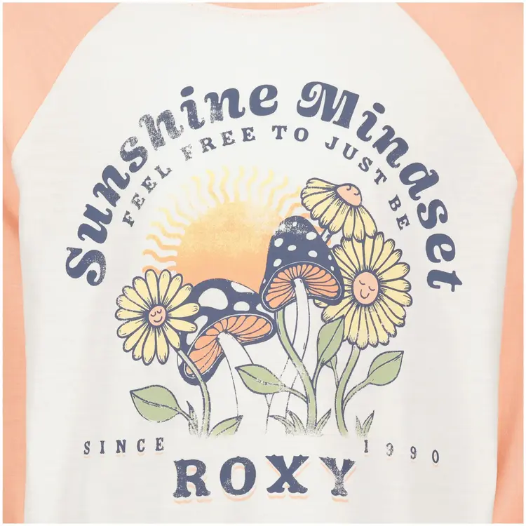 ROXY ROXY Girls Sunshine Mindset Ls Tee Coral Pink Heather