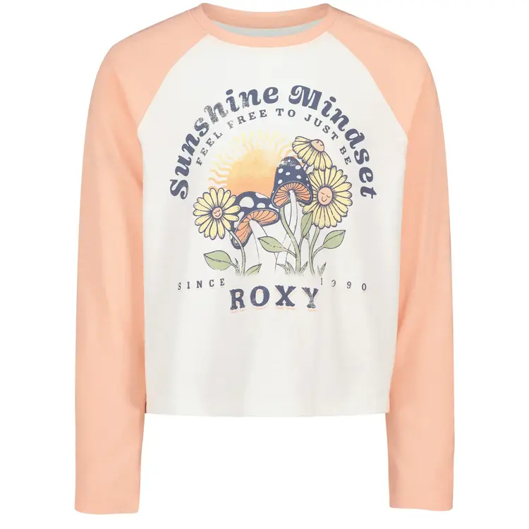 ROXY ROXY Girls Sunshine Mindset Ls Tee Coral Pink Heather