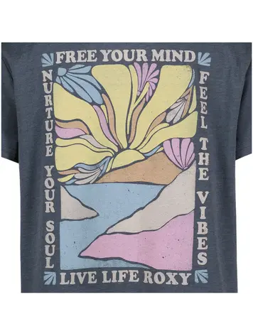 ROXY ROXY Girls Free Your Mind Tee Vintage Indigo Hea