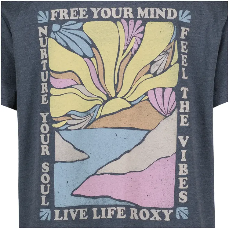 ROXY ROXY Girls Free Your Mind Tee Vintage Indigo Hea