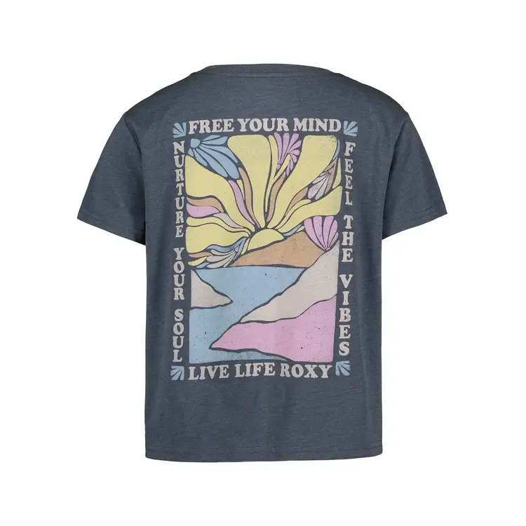ROXY ROXY Girls Free Your Mind Tee Vintage Indigo Hea