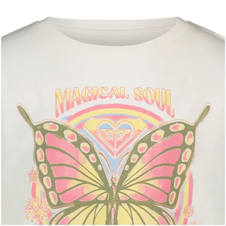 ROXY ROXY Girls Butterfly Groove Tee Coconut Milk