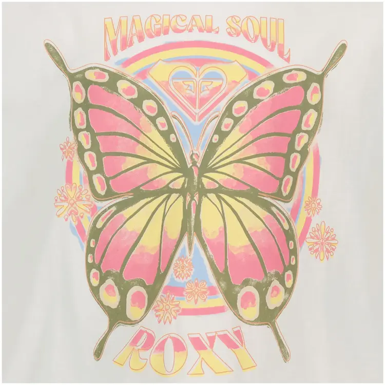 ROXY ROXY Girls Butterfly Groove Tee Coconut Milk