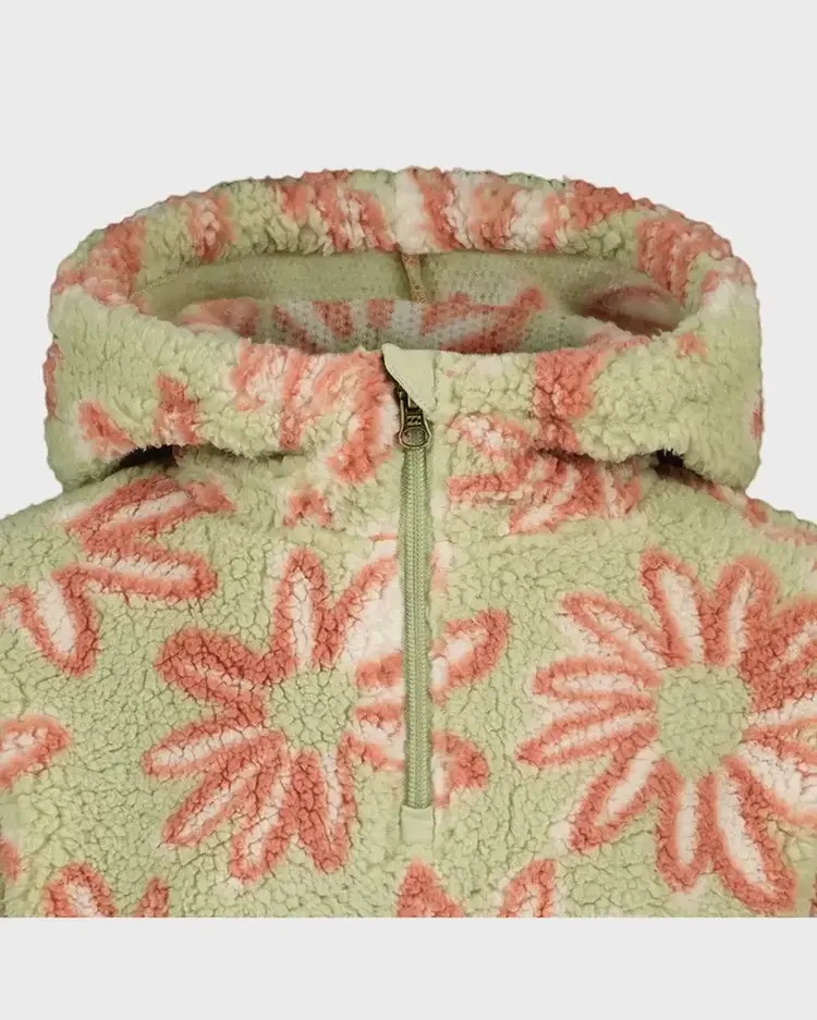 BILLABONG ROXY Girls Just In Time Half Zip Light Avocado