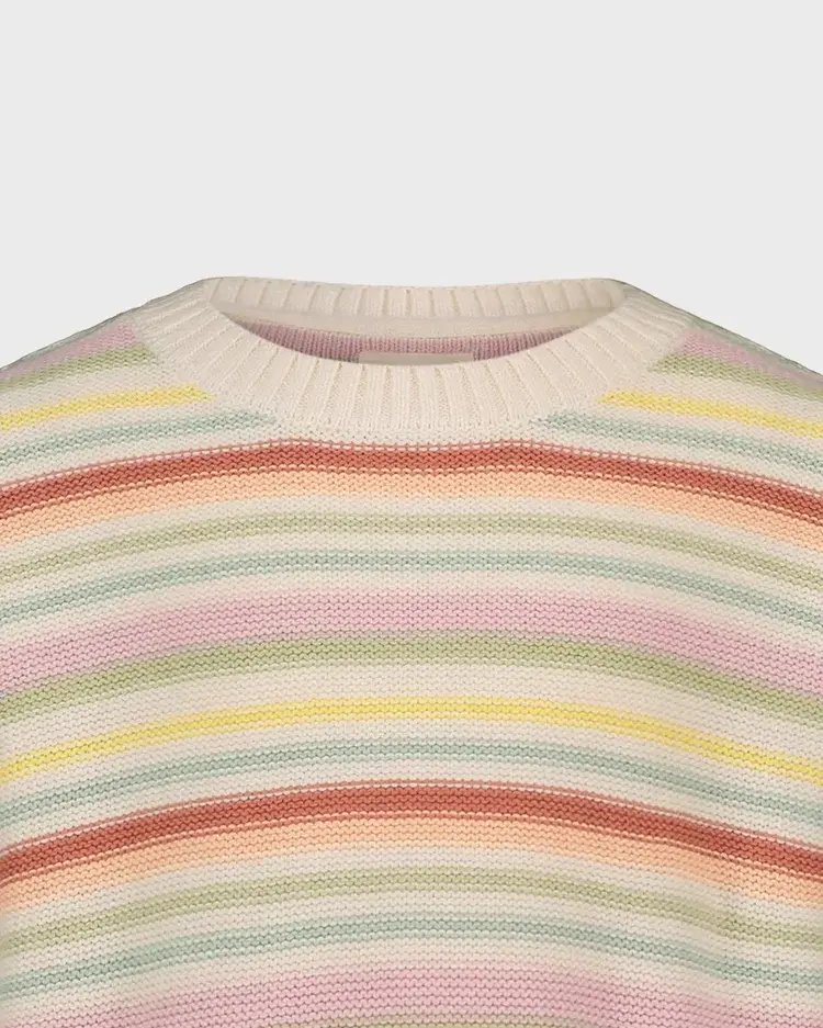 BILLABONG ROXY Girls Palm Viva Stripe Sweater Whitecap