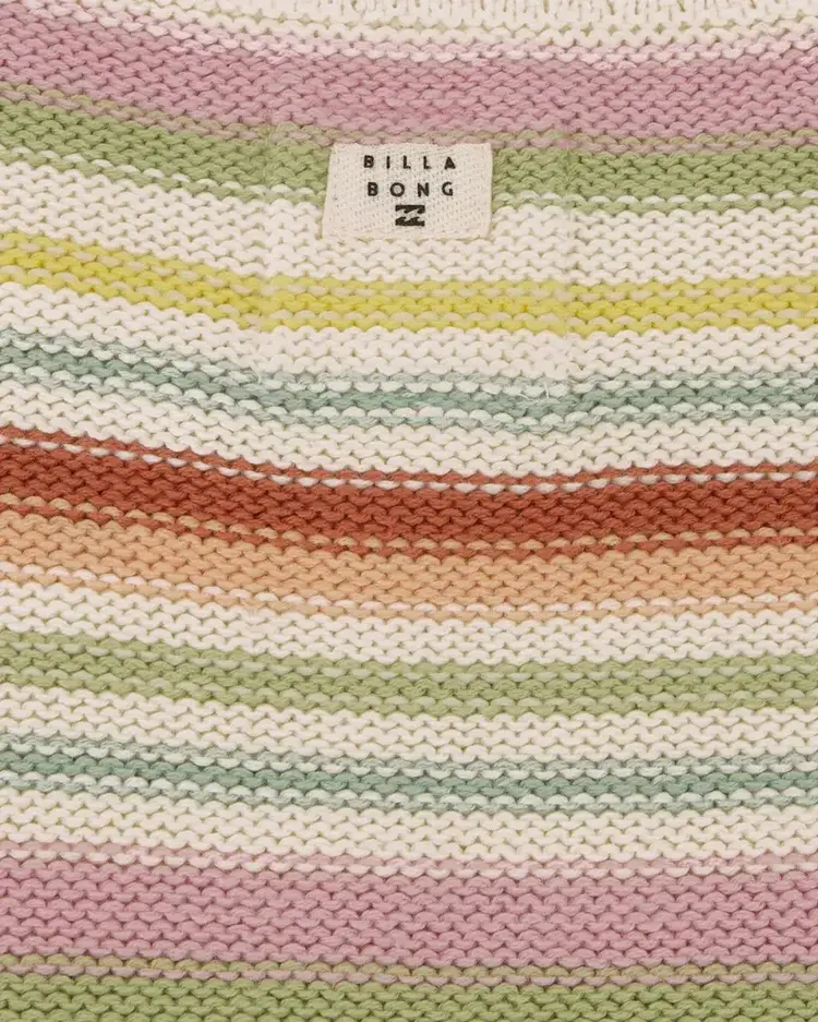 BILLABONG ROXY Girls Palm Viva Stripe Sweater Whitecap