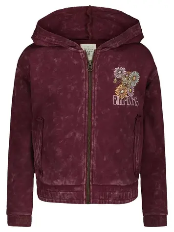 BILLABONG ROXY Girls Wildflower Zip Sweatshirt Crushed Violets