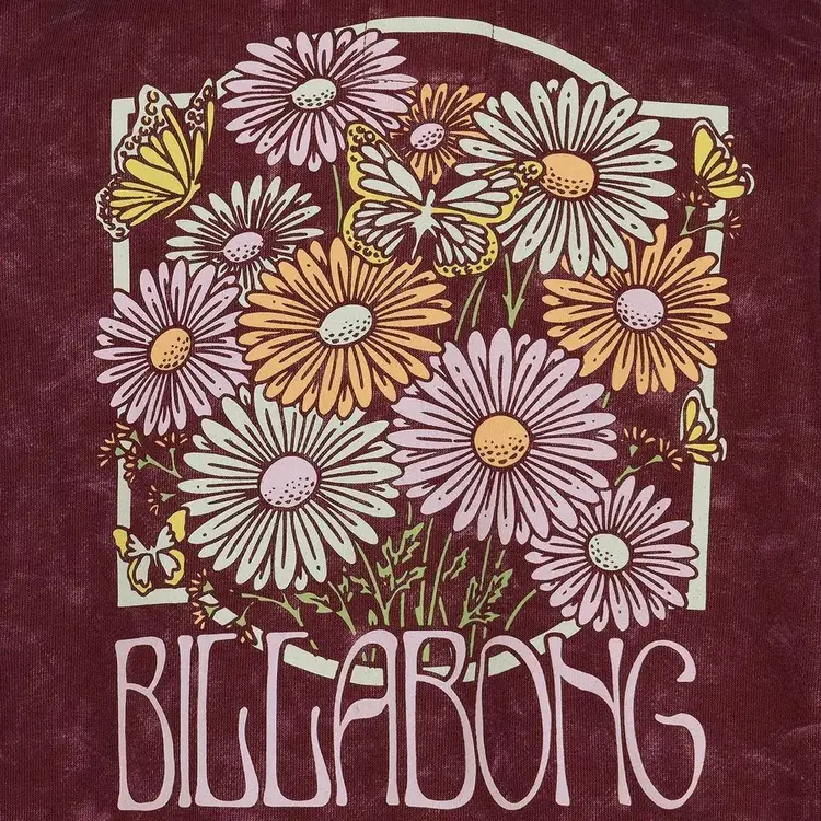 BILLABONG ROXY Girls Wildflower Zip Sweatshirt Crushed Violets