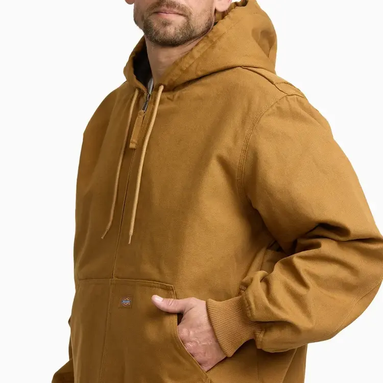 DICKIES DICKIES Hooded Duck Bomber Jacket Brown Duck