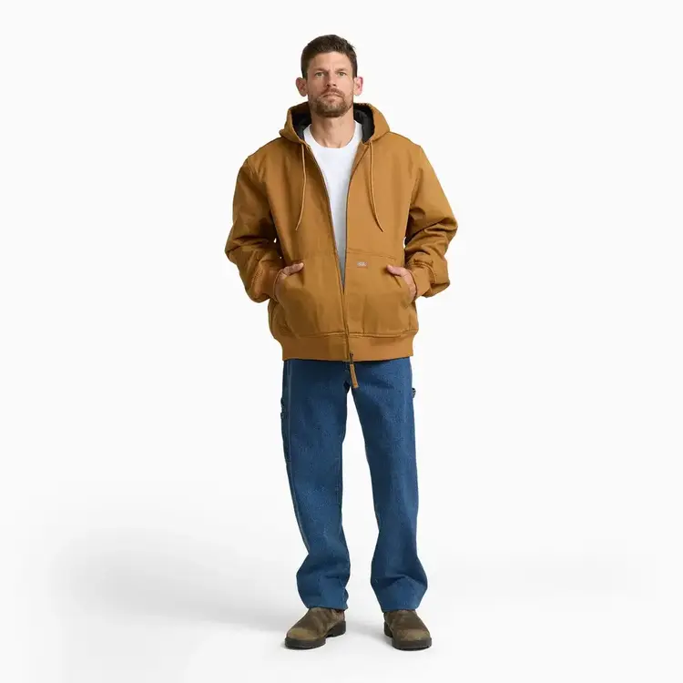 DICKIES DICKIES Hooded Duck Bomber Jacket Brown Duck