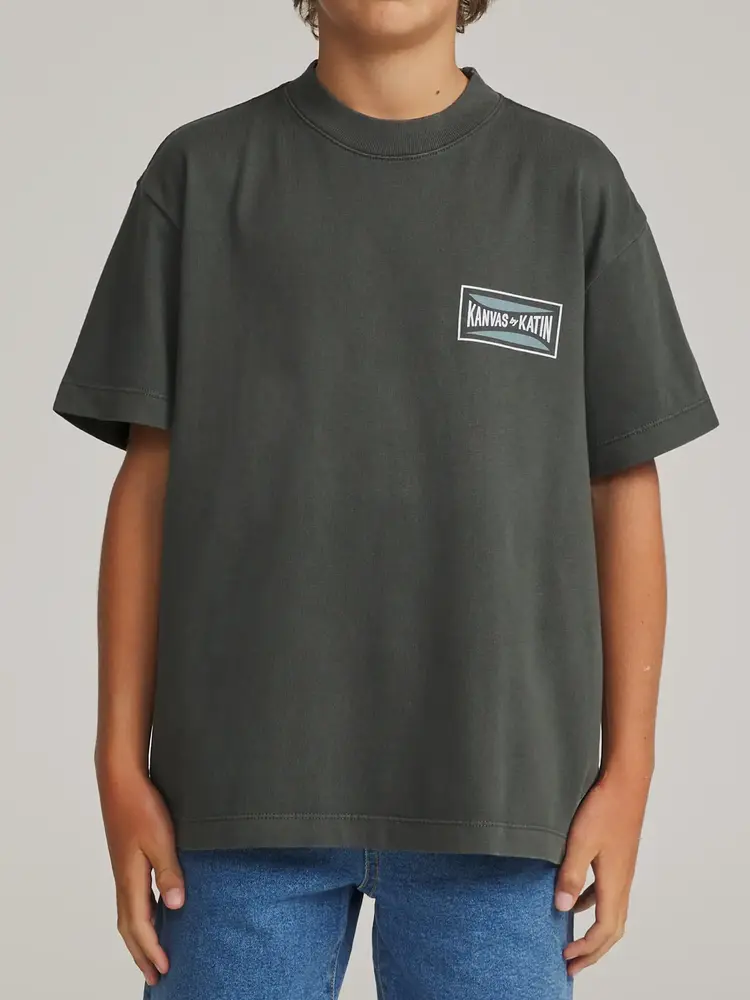 KATIN KATIN Boys Scrubber Box Fit Tee Black Vintage Wash
