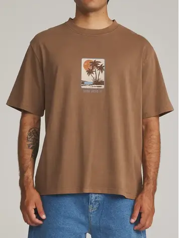 KATIN KATIN Brisa Box Fit Tee Brown Vintage Wash