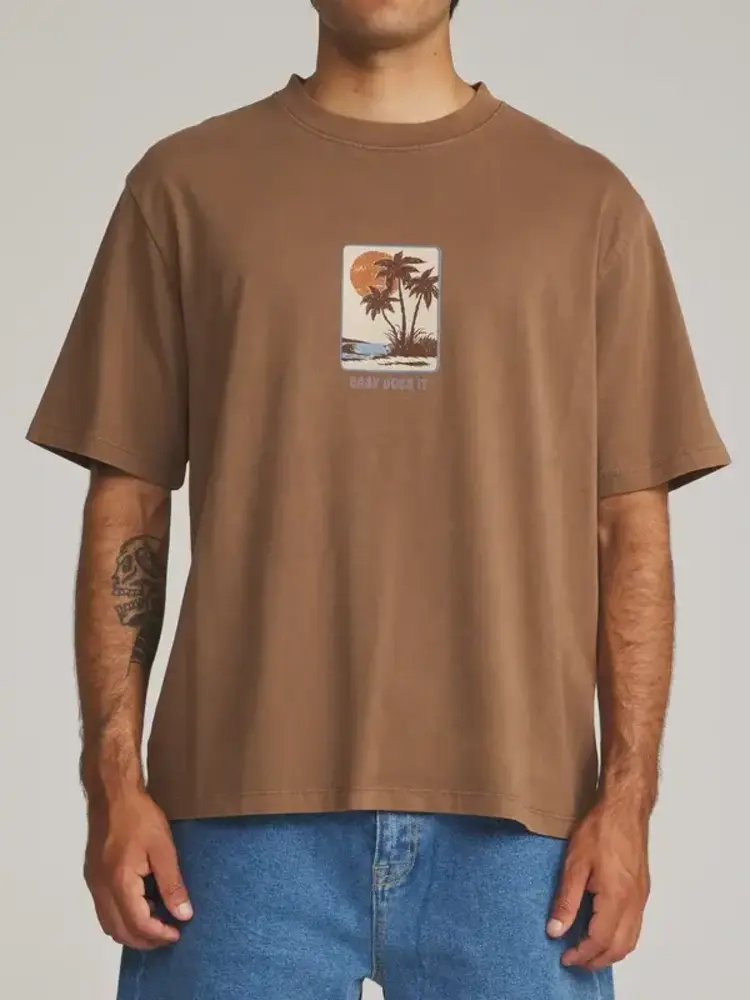 KATIN KATIN Brisa Box Fit Tee Brown Vintage Wash