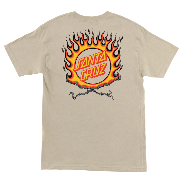 SANTA CRUZ 49B SANTA CRUZ T-SHIRT FORGING DOT SAND