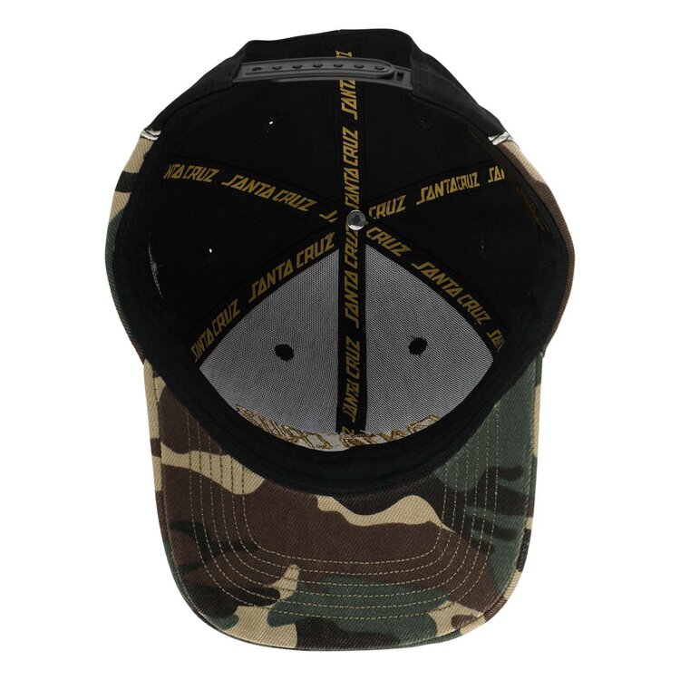 SANTA CRUZ 52C SANTA CRUZ SNAPBACK SPOT BLACK CAMO