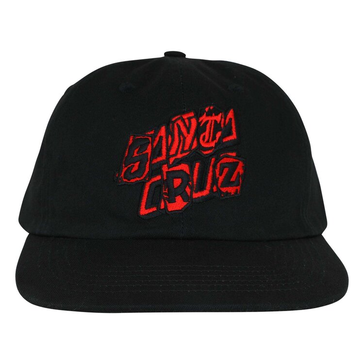 SANTA CRUZ 53B SANTA CRUZ SNAPBACK PAY OFF STACK STRIP BLACK