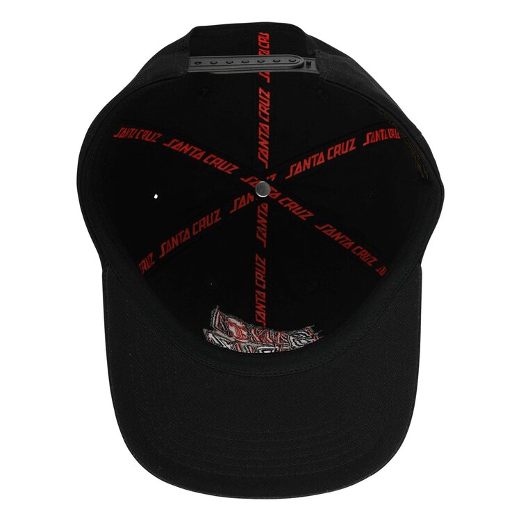 SANTA CRUZ 53B SANTA CRUZ SNAPBACK PAY OFF STACK STRIP BLACK
