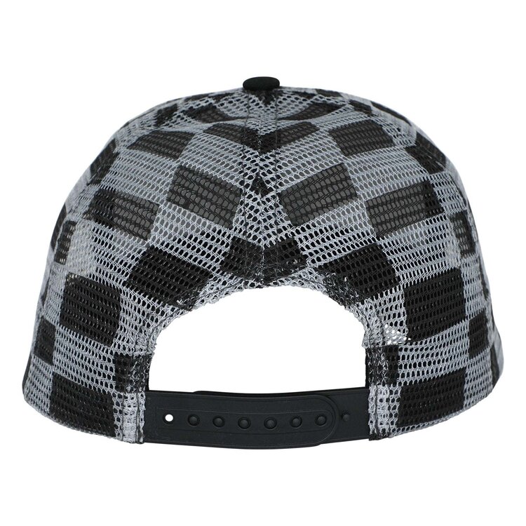 SANTA CRUZ SANTA CRUZ TRUCKER HAT SC GREMLIN WHITE/CHECKER