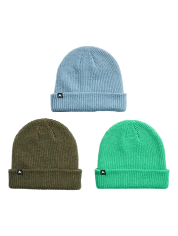 BURTON BURTON DND Beanie (3 Pack) Green Voltage/Airstream Blue/Dried Moss