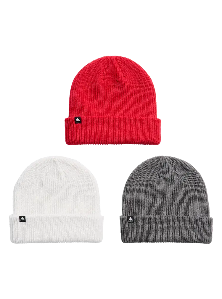 BURTON BURTON DNDBeanie (3 Pack) Gray Cloud/Gotham Gray/Geranium Red