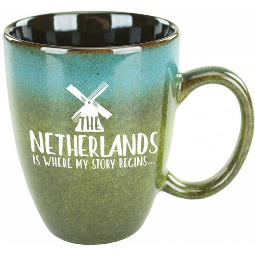 Netherlands is Where My Story Begins Blue Green Mug 15 oz Netherlands is Where My Story Begins Blue Green Mug 15 oz
