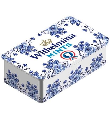Wilhelmina Mints Mini Delft Tin Slide Top  3.5 oz