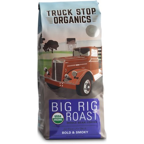 Truck Stop Organics Truck Stop Org Big Rig Whole bean Bold & Smoky coffee 12 oz Truck Stop Organics Truck Stop Org Big Rig Whole bean Bold & Smoky coffee 12 oz